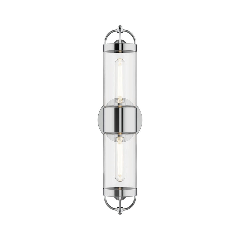 Lancaster 21" 2-Light Wall Sconce in Chrome