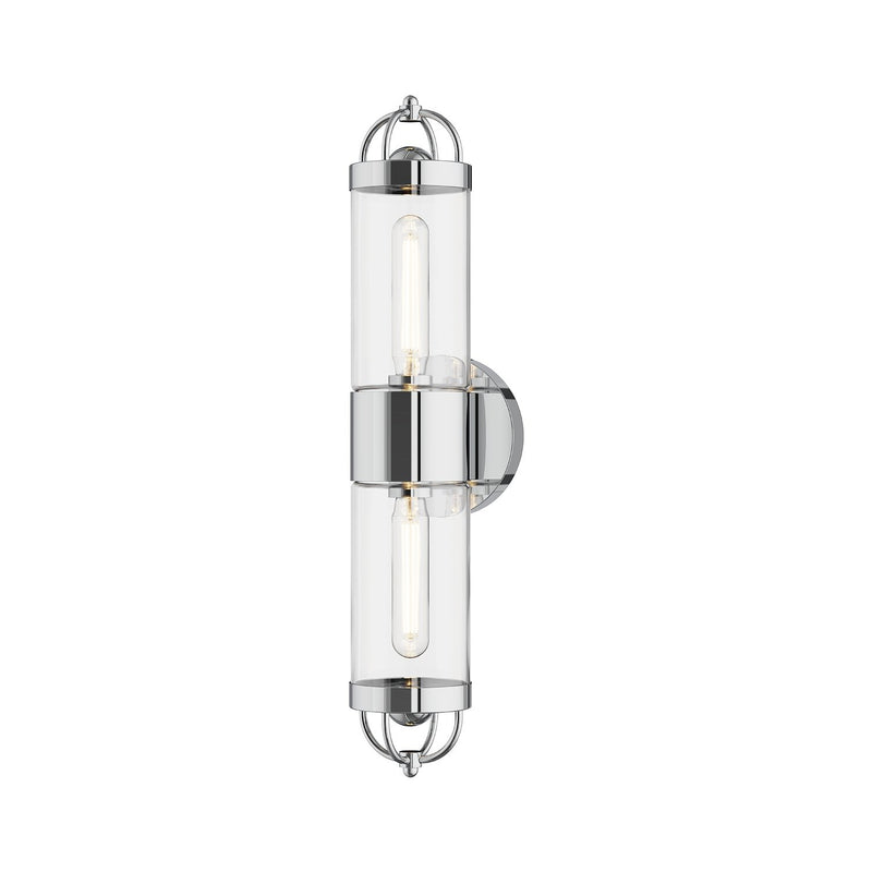 Lancaster 21" 2-Light Wall Sconce in Chrome