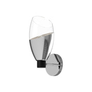 Capri 5" Wall Sconce in Chrome/Clear Glass