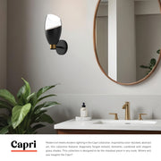 Capri 5" Wall Sconce in Chrome/Clear Glass
