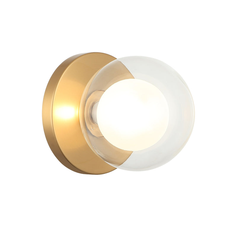 Solaris Wall / Ceiling Light in Aged Gold Brass