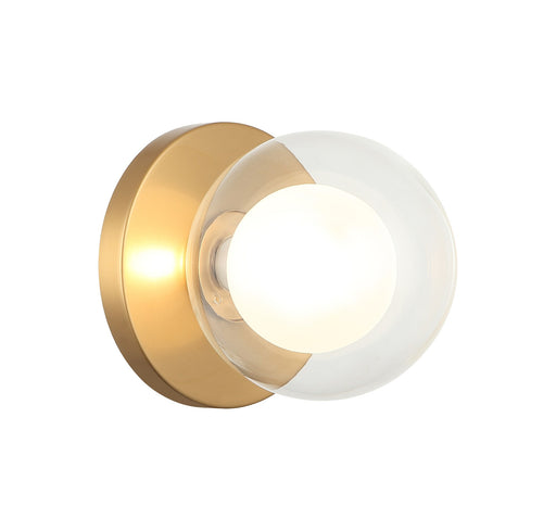 Solaris Wall / Ceiling Light in Aged Gold Brass