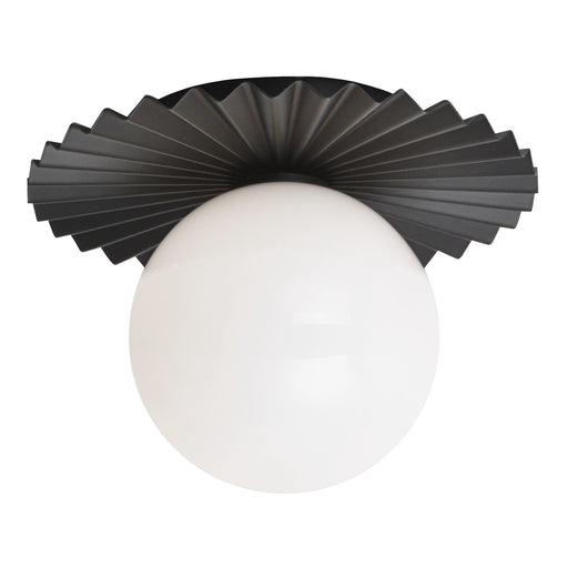 Modern Ruff 10" Wall / Ceiling Light in Black