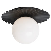 Modern Ruff 14" Wall / Ceiling Light in Black