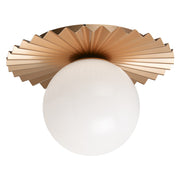 Modern Ruff 14" Wall / Ceiling Light in Matte Gold