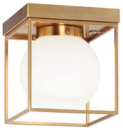 Squircle Flush Mount in Aged Gold Brass