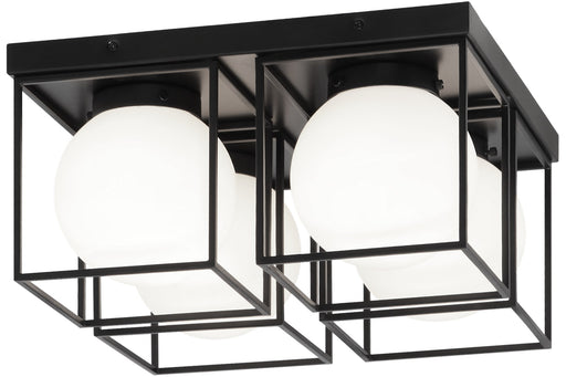 Squircle 4-Light Flush Mount in Black