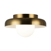 Creston 8" Flush Mount in Aged Gold Brass