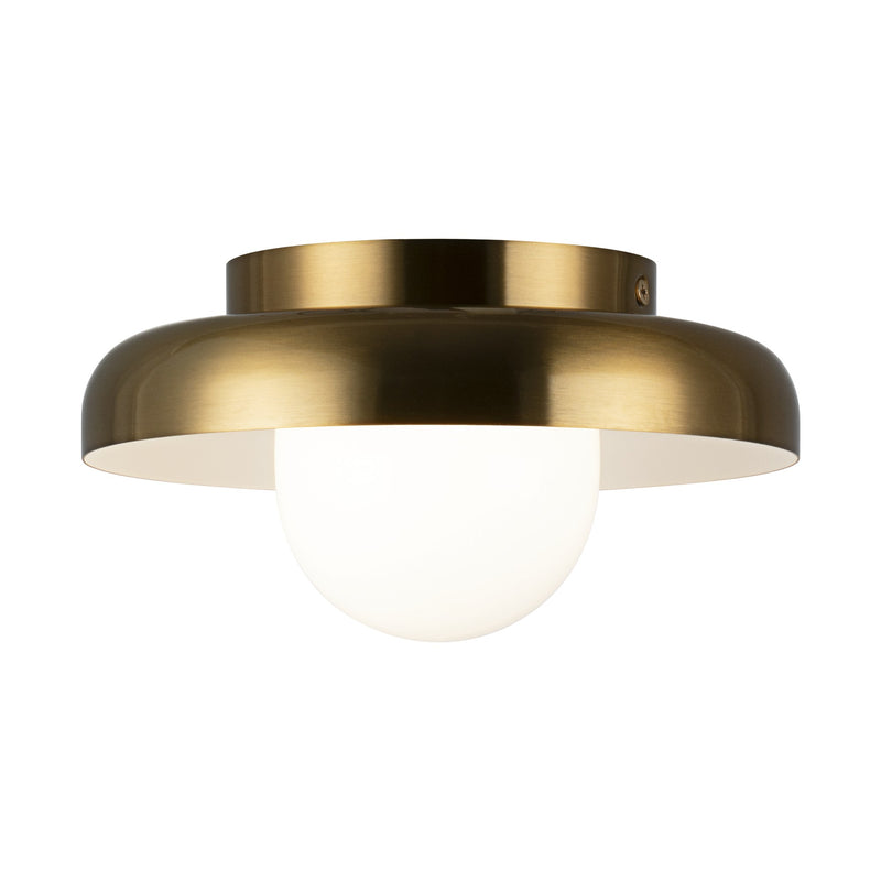 Creston 8" Flush Mount in Aged Gold Brass