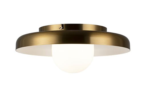 Creston 12" Flush Mount in Aged Gold Brass