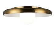 Creston 16" Flush Mount in Aged Gold Brass