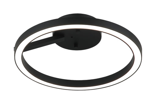The Trundle 12" LED Semi-Flush Mount in Matte Black