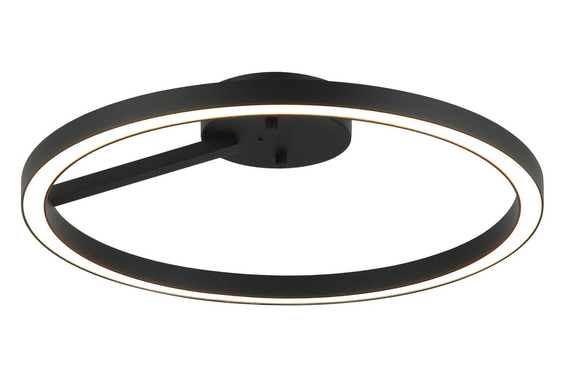 The Trundle 16" LED Semi-Flush Mount in Matte Black