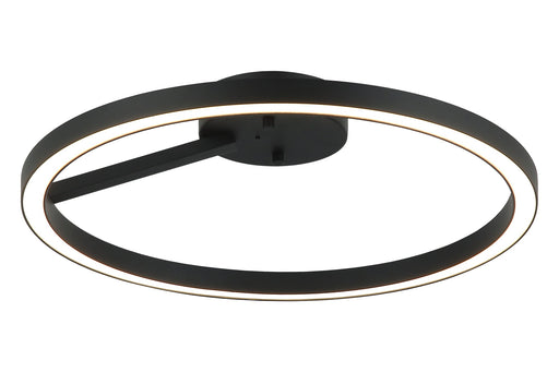The Trundle 16" LED Semi-Flush Mount in Matte Black