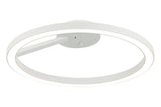 The Trundle 16" LED Semi-Flush Mount in White