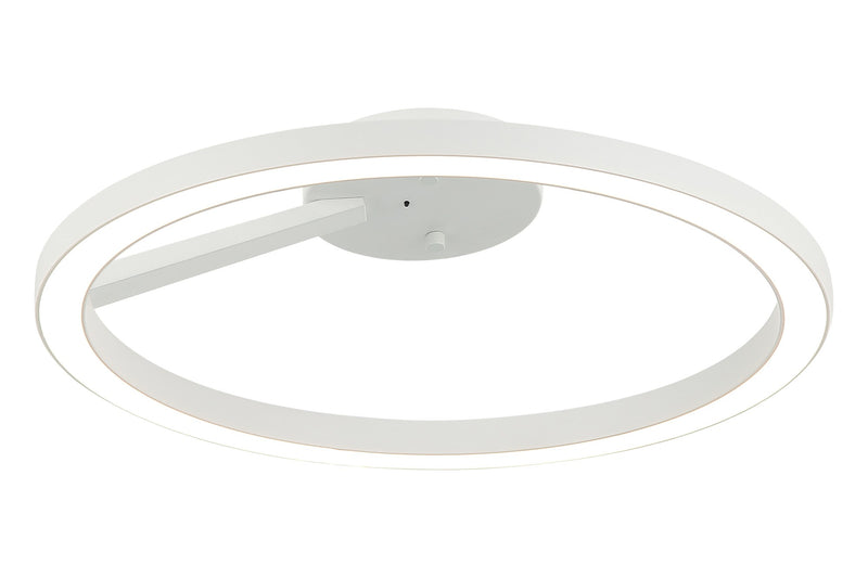The Trundle 16" LED Semi-Flush Mount in White