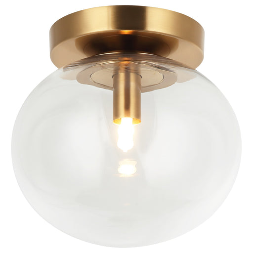 Bulbus 7" Flush Mount in Aged Gold Brass