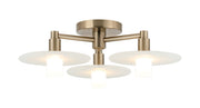 Monument 3-Light Semi-Flush Mount in Champagne Gold