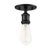 Bulstrode's Workshop 5" Semi-Flush Mount in Black