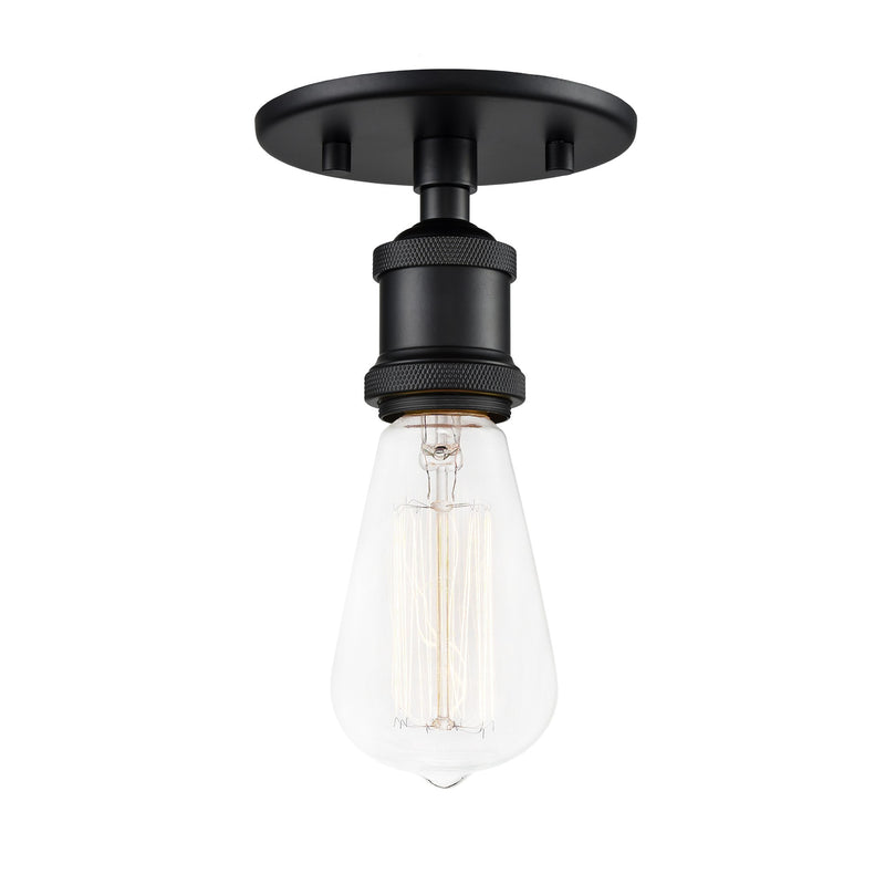 Bulstrode's Workshop 5" Semi-Flush Mount in Black