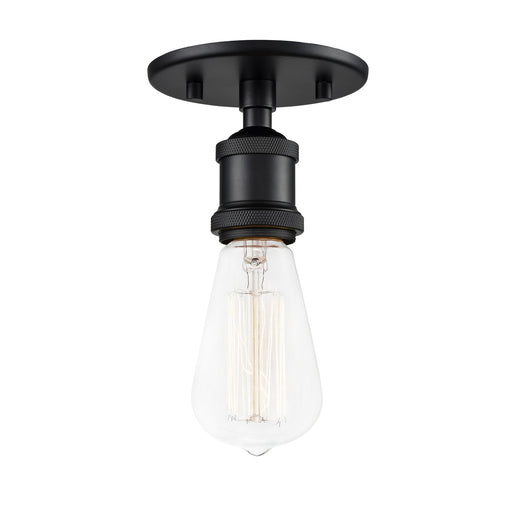 Bulstrode's Workshop 5" Semi-Flush Mount in Black
