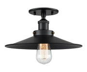 Bulstrode's Workshop 12" Semi-Flush Mount in Black / Black