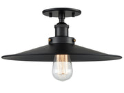 Bulstrode's Workshop 14" Semi-Flush Mount in Black / Black