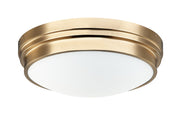 Fresh Colonial 2-Light Flush Mount in Aged Gold Brass