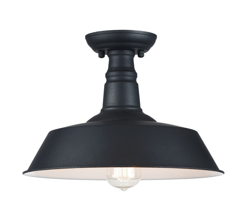 Scacchi 14" Semi-Flush Mount in Dark Grey