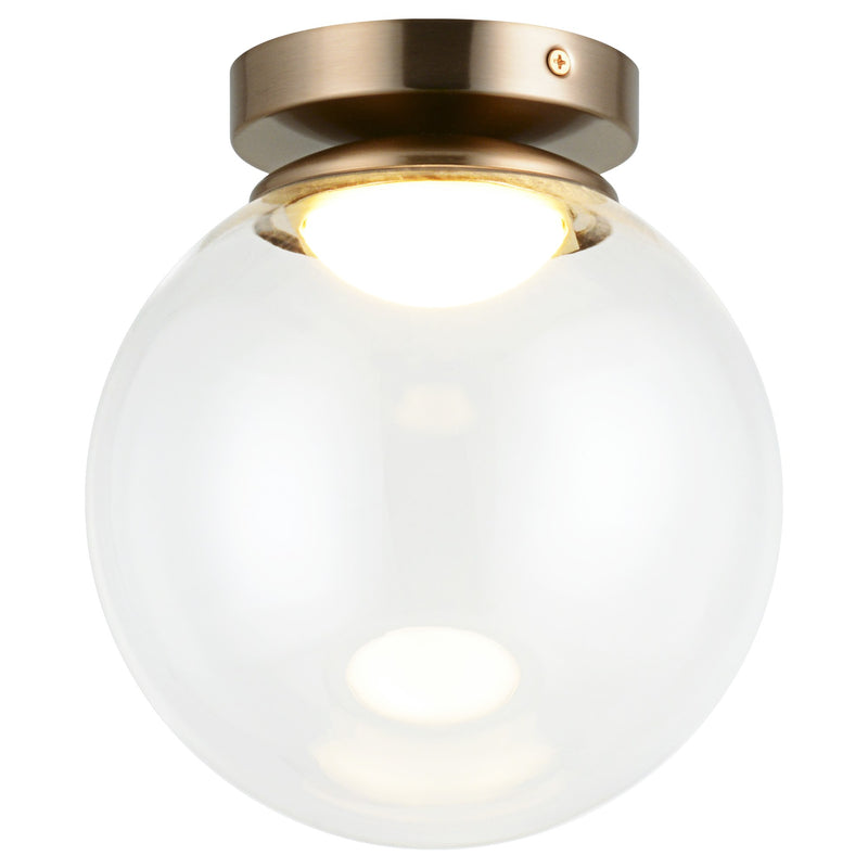 Boble 8" Flush Mount in Aged Gold Brass