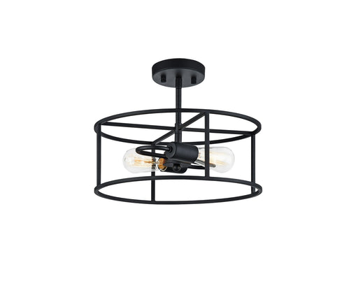 Candid 14" 2-Light Semi-Flush Mount in Rusty Black