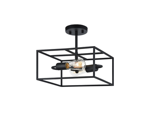 Candid 12" 2-Light Semi-Flush Mount in Rusty Black