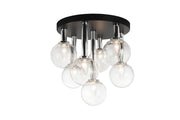 Stellar 7-Light Flush Mount in Black