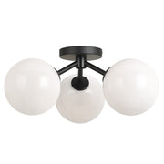 Novo 18" 3-Light Semi-Flush Mount in Black