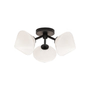 Novo 16.5" 3-Light Semi-Flush Mount in Black