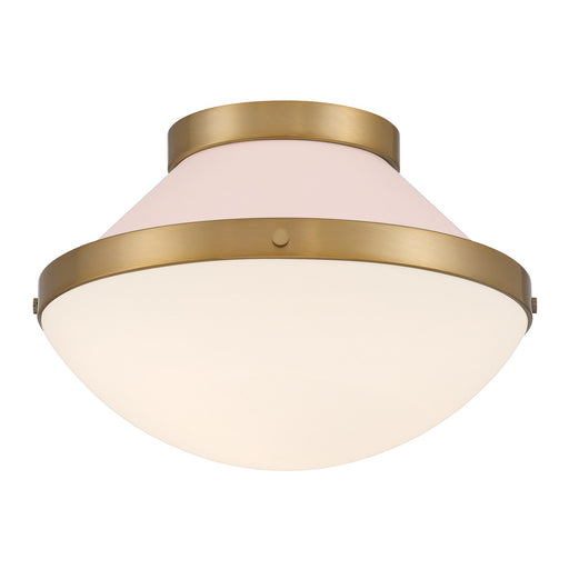 Xander 1 Light 12.25" Flush Mount in Vibrant Gold + Blush