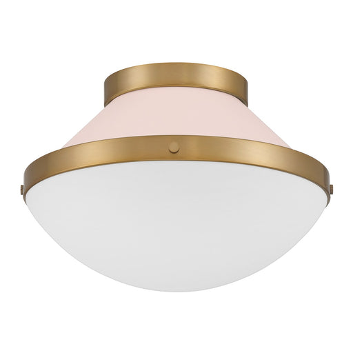 Xander 1 Light 12.25" Flush Mount in Vibrant Gold + Blush