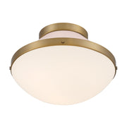 Xander 1 Light 12.25" Flush Mount in Vibrant Gold + Blush