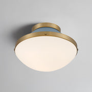 Xander 1 Light 12.25" Flush Mount in Vibrant Gold + Blue in a room setting