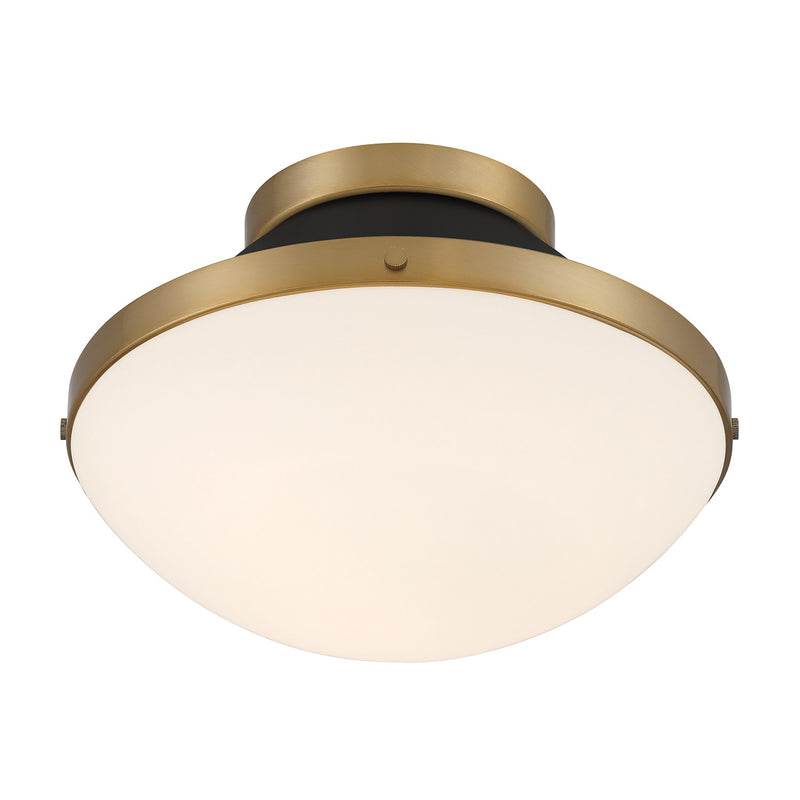 Xander 1 Light 12.25" Flush Mount in Vibrant Gold + Matte Black