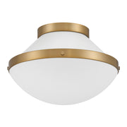Xander 1 Light 12.25" Flush Mount in Vibrant Gold + White