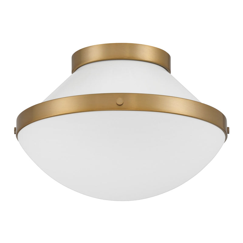 Xander 1 Light 12.25" Flush Mount in Vibrant Gold + White