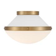 Xander 1 Light 12.25" Flush Mount in Vibrant Gold + White
