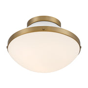 Xander 1 Light 12.25" Flush Mount in Vibrant Gold + White