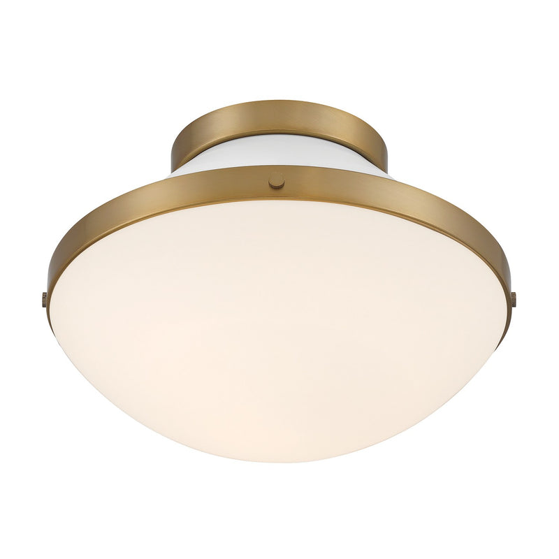 Xander 1 Light 12.25" Flush Mount in Vibrant Gold + White
