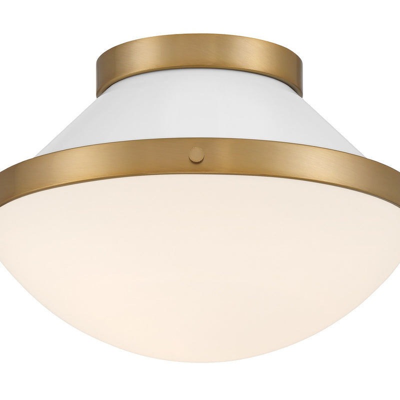 Xander 1 Light 12.25" Flush Mount in Vibrant Gold + White