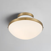 Xander 1 Light 12.25" Flush Mount in Vibrant Gold + White in a room setting