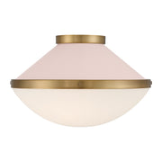 Xander 2 Light 16.25" Flush Mount in Vibrant Gold + Blush