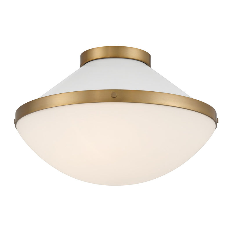 Xander 2 Light 16.25" Flush Mount in Vibrant Gold + White