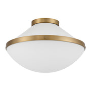 Xander 2 Light 16.25" Flush Mount in Vibrant Gold + White